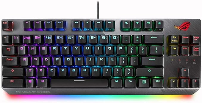 ASUS RGB Mechanical Gaming Keyboard - ROG Strix Scope TKL | Cherry MX Brown Switches | 2X Wider Ctrl Key for FPS Precision | Gaming Keyboard for PC, Black ASUS RGB Mechanical Gaming Keyboard - ROG Strix Scope TKL | Cherry MX Brown Switches | 2X Wider Ctrl Key for FPS Precision | Gaming Keyboard for PC, Black